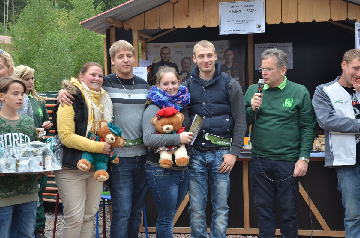 Bärenparkfest 2015: Bei der Siegerehrung der Ralley-Teilnehmer