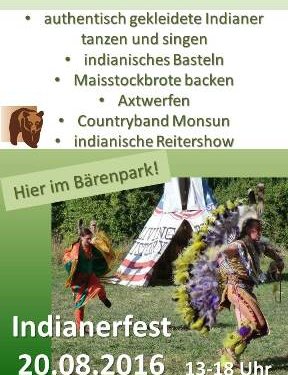 Indianerfest im Bärenpark Worbis - 20.08.2016